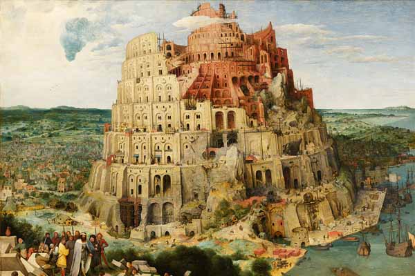 La torre di Babele, Babilonia, Iraq - Disegno: Pieter Bruegel