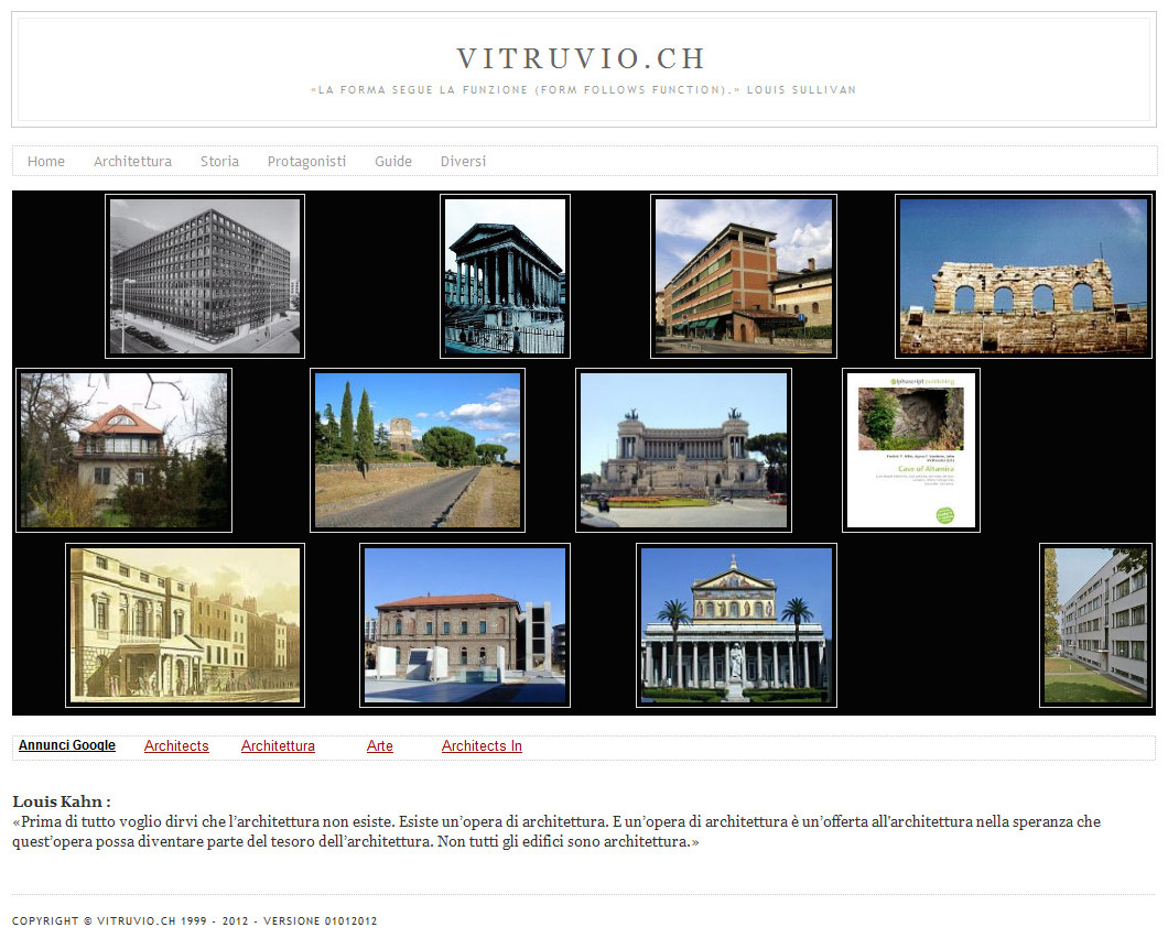 Vitruvio.ch - Versione 2010-2018